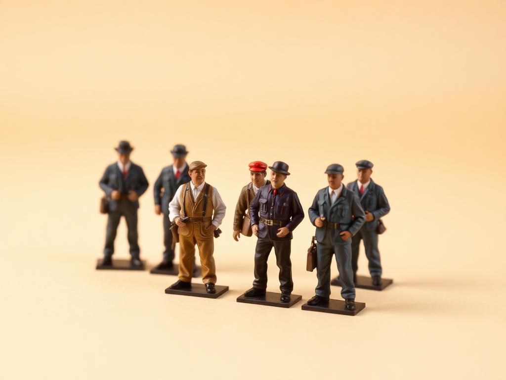 Figurer järnvägspersonal